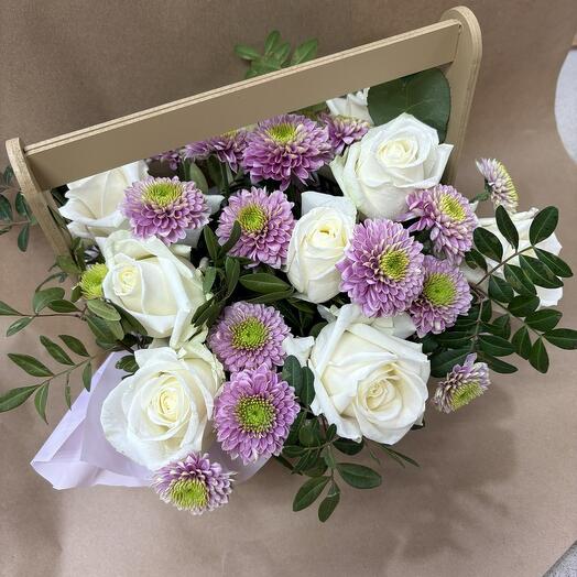 Flowers in the box "delicate garden"