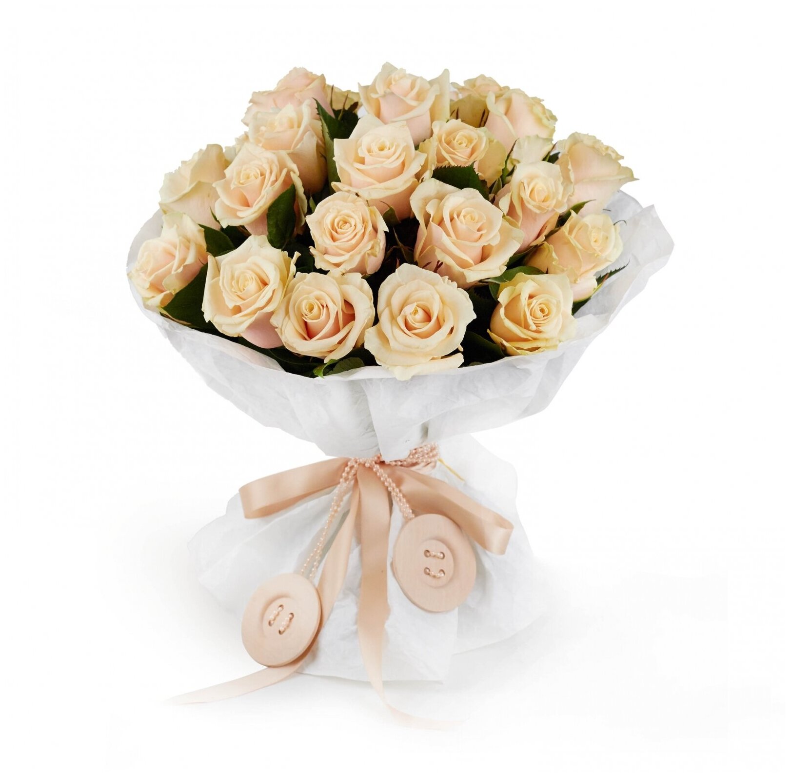 11 cream roses