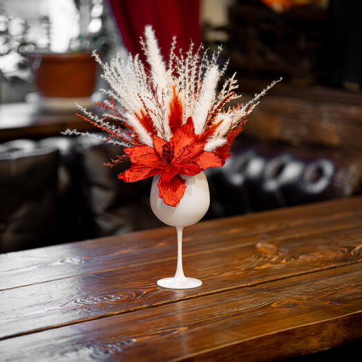 Декор из сухоцветов «Нежность и страсть»