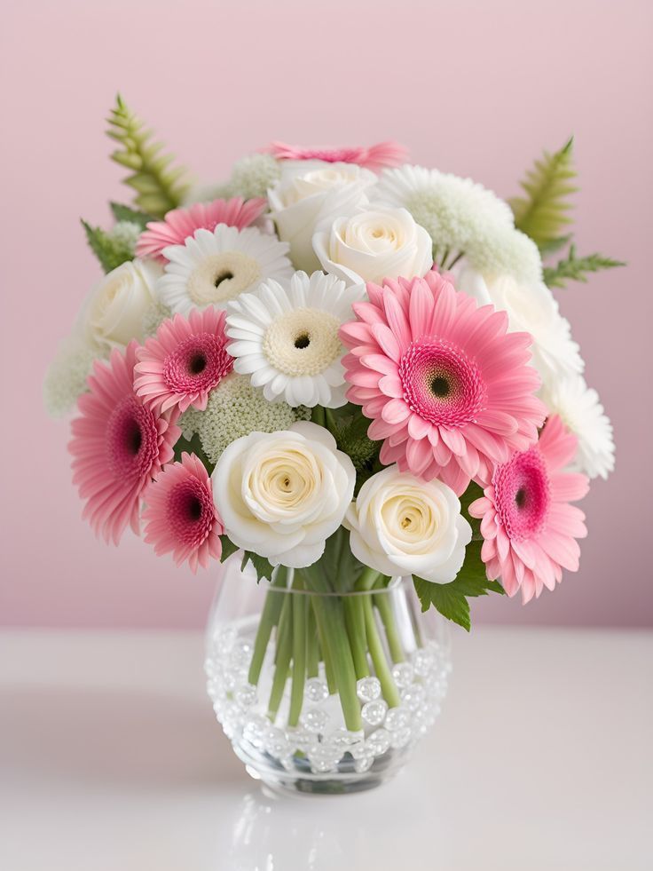 Элегантная корзина с цветами 💮