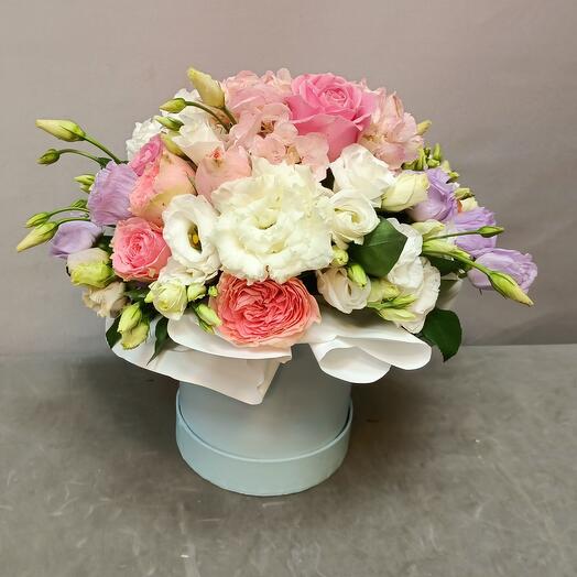 Коробка из Роз и Гортензии