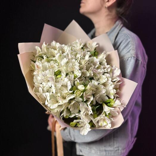White Alstromeria