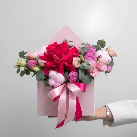Flower envelope "Raspberry"
