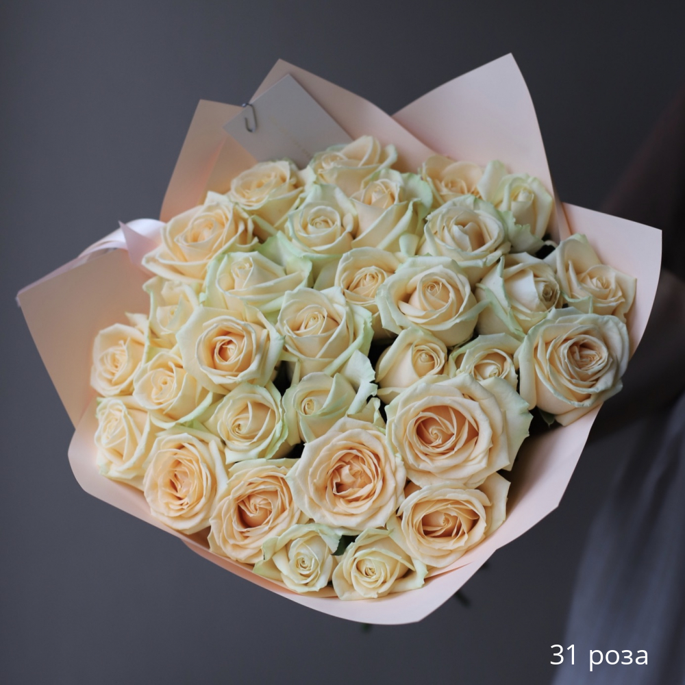 31 cream roses