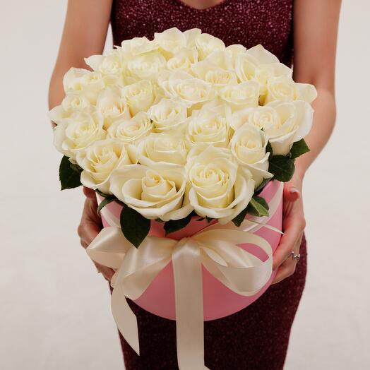 White rose box 25pcs