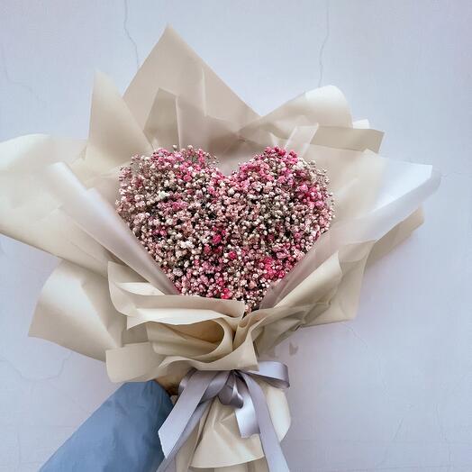 Розовое сердце