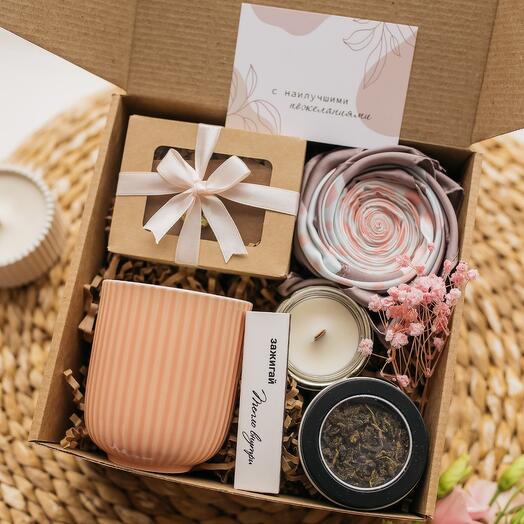 Подарочный набор «Розовый пион» на день рождения, юбилей, свадьбу