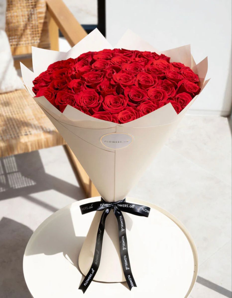 51 красная роза роскошная 💎