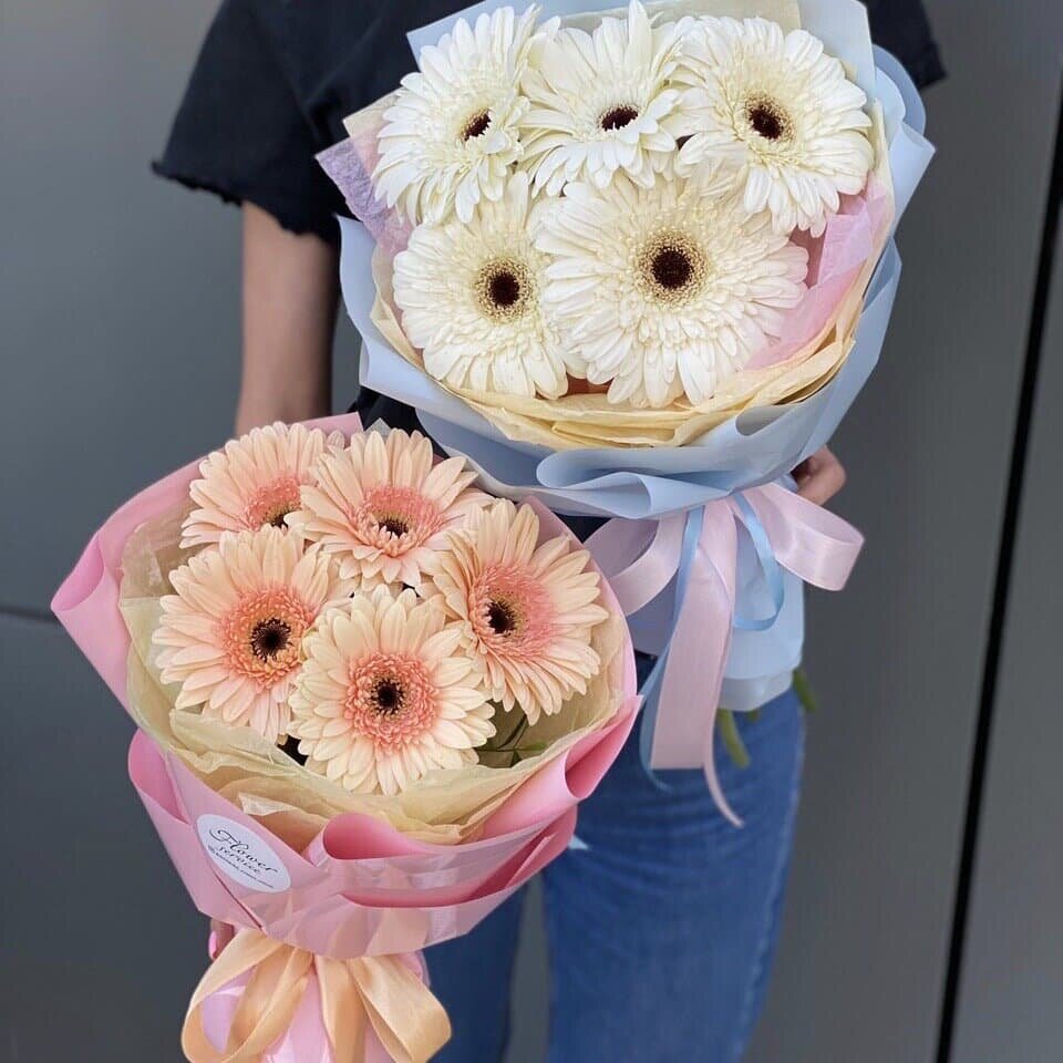 5 gerberas