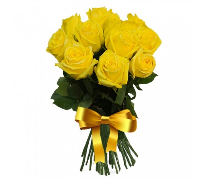 11 yellow roses