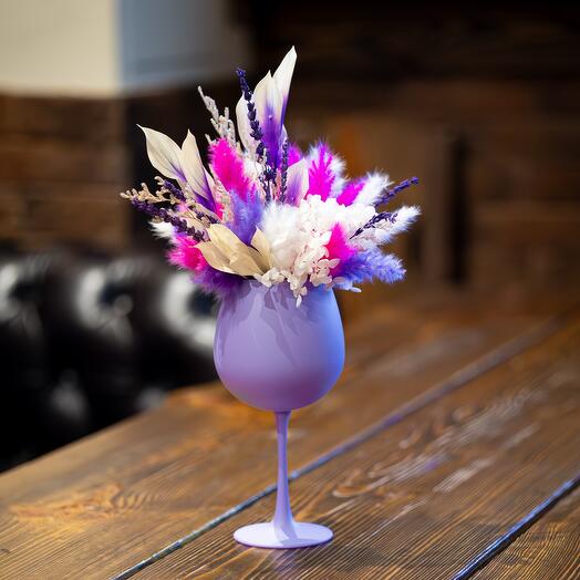 Декор из сухоцветов «Пурпурная грация»