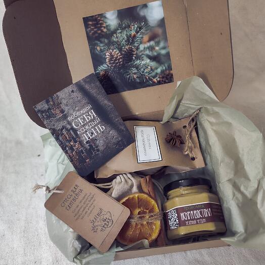 Gift set for February 23 with honey and nuts handmade