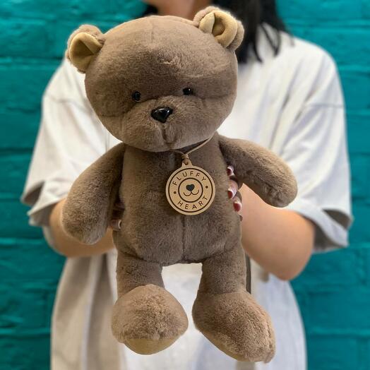 Мягкая игрушка медвежонок коричневый 25см