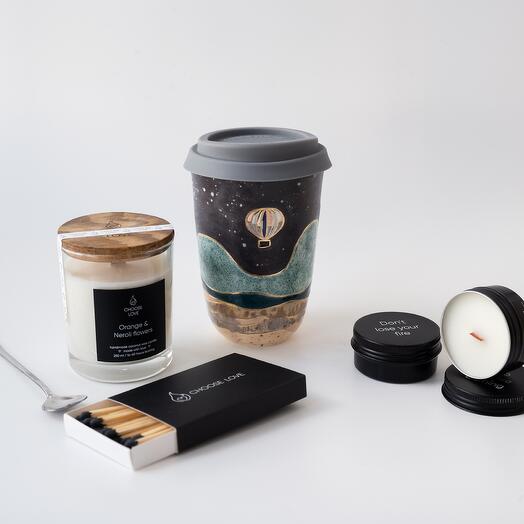 Gift set "Night Cappadocia" / 33 of the fragrance of the candle to choose from