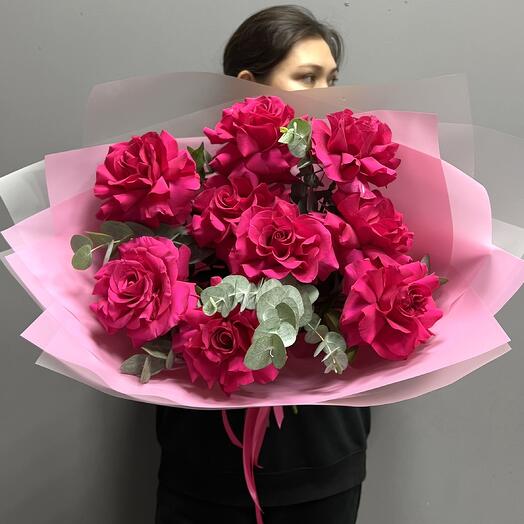 Французские розы с эвкалиптом 9
