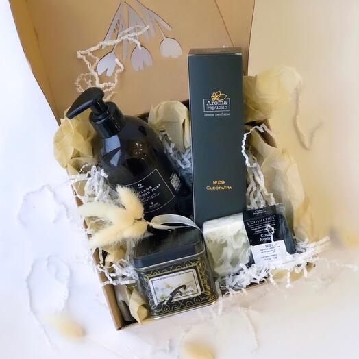 Подарочный набор "Стильный черный"  на день рождения, 8 марта, 14 февраля. Для  девушки, женщины, бабушки, подруги. Арт128К