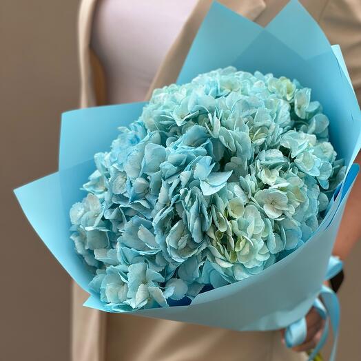 Blue -a -bouquet of blue hydrangeas