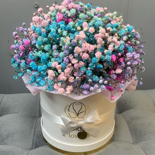 Гипсофила в шляпной коробке