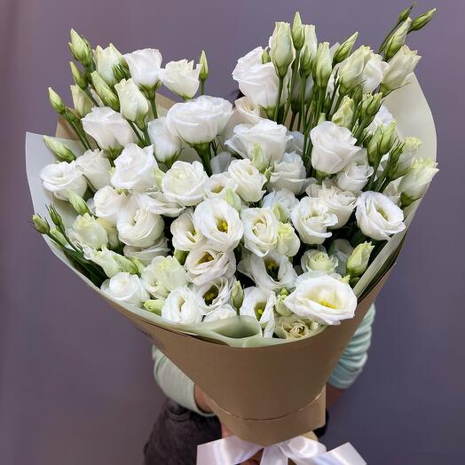 Букет из белой Эустомы 7шт