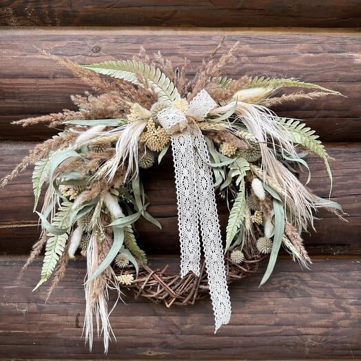 Интерьерный венок в стиле