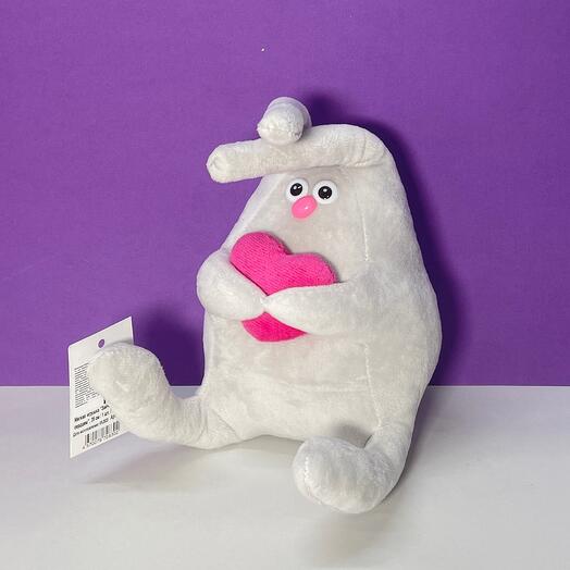 With love. Your bunny. Soft toy Bunny with a heart