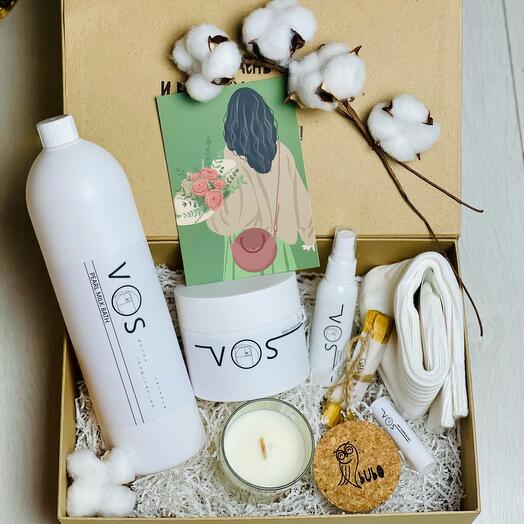 Spa set of "all types of stress" with organic renovation cosmetics