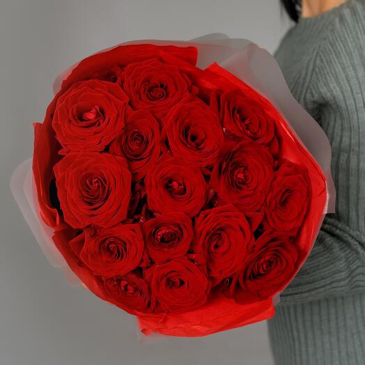 Букет роз Бордо 15