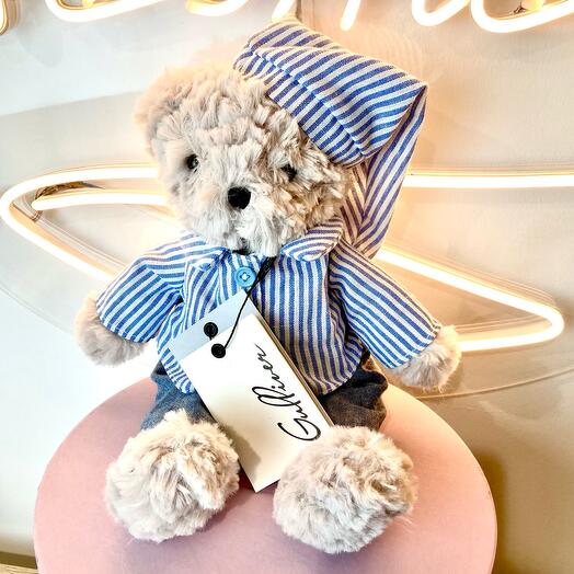 Toy soft bear in pajamas