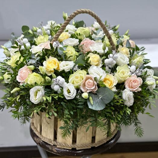 Flower basket with east
