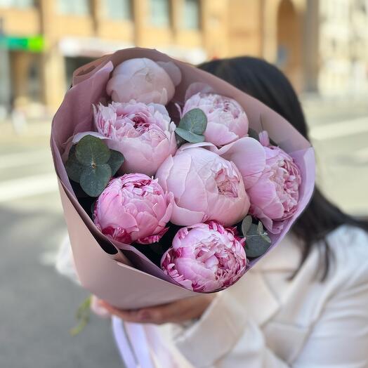 Розовые пионы Сара Бернар