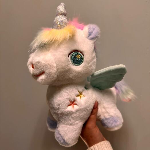 Мягкий Единорог синий
