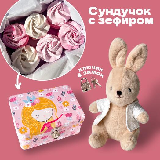 Gift to the girl marshmallows + toy