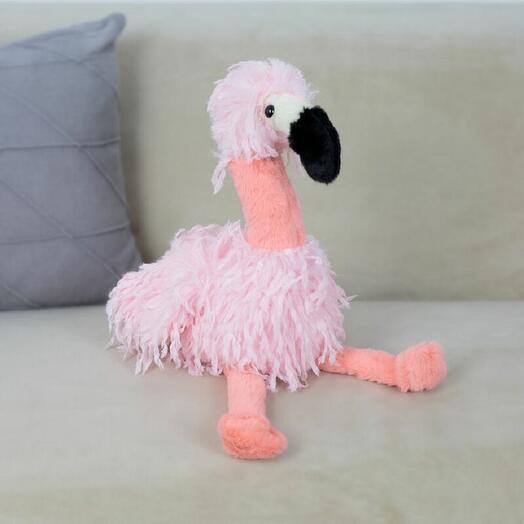 Soft toy Flamingo Cooks / Plush Bird for sleep Kidwow pink 30cm