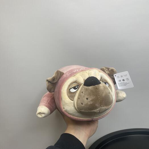 Мягкая игрушка «Мопс в розовой кофточке»