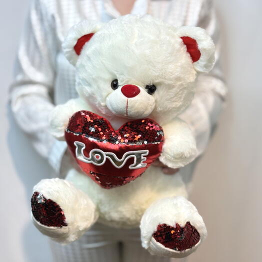 Plush Bear with the heart LOVE