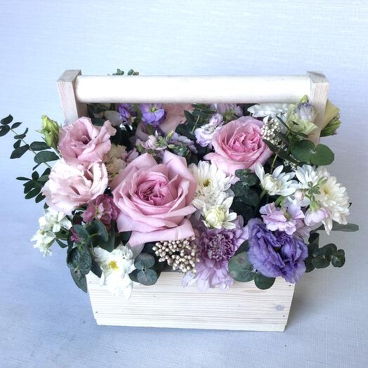 Ароматный микс розы маттиола эвкалипт