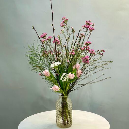 Interior composition with a vase from Chalet Green