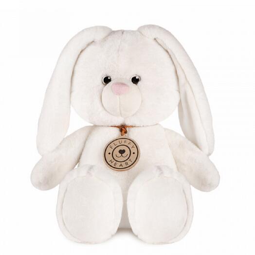 Soft toy white bunny 25 cm
