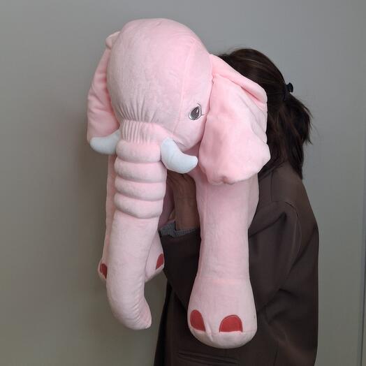 Игрушка мягкая "Слон Элвис" розовый
