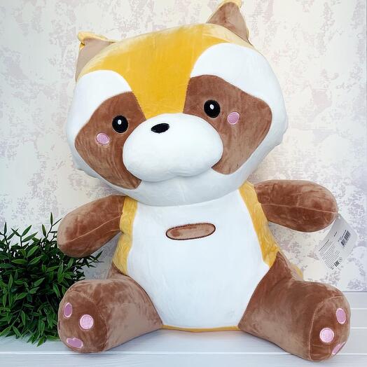 Soft toy Raccoon 50cm / Gift for holiday / for him / for her / birthday / Red