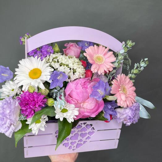 Box with flowers
