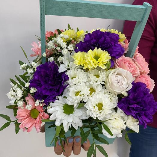 Цветы в коробке Прованс