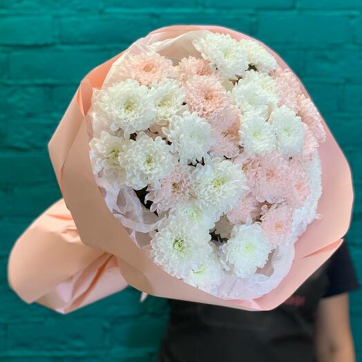 Букет 9 нежных хризантем