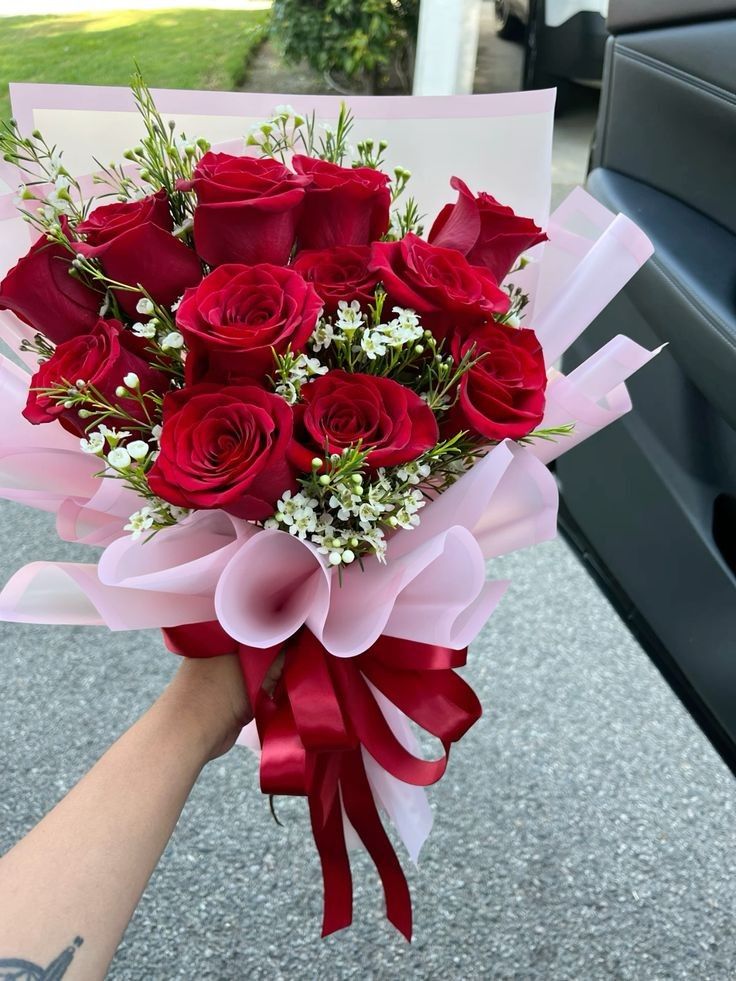 25 красных роз идеальных 💐