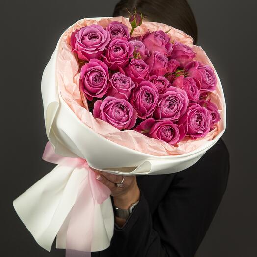 Букет из пионовидных роз "Pink Bubbles"