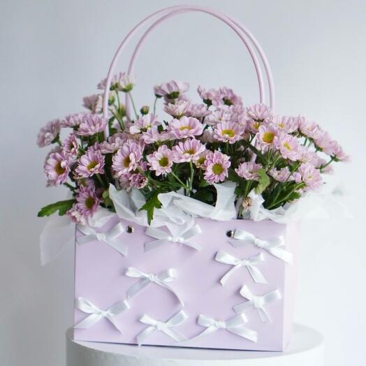 Кустовая хризантема Сантини «Лавандовый раф»