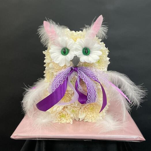 Composition from the flowers "Owl"