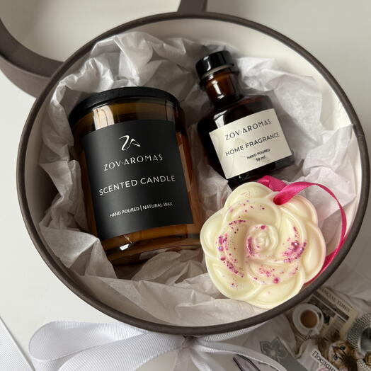 Gift set of aroma candle, home and aroma -saber's diffuser