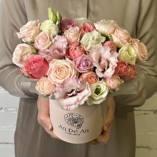 Цветы в коробке «Маленькая прелесть»