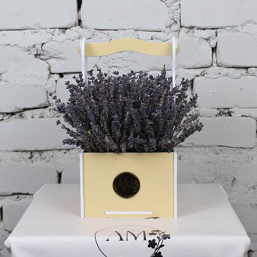 Lavender composition in a box